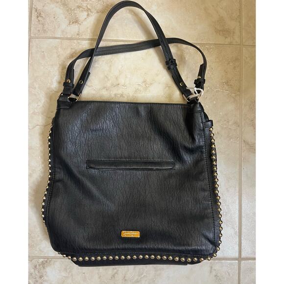 Jessica Simpson NEW Camille black gold metal beads boho shoulder bag purse - Picture 1 of 10